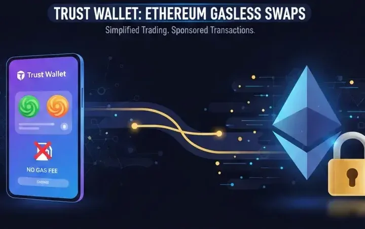 Trust Wallet revoluciona Ethereum: Swaps sin gas mediante patrocinio de tarifas