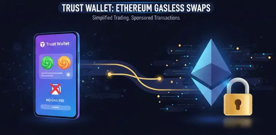 Trust Wallet revoluciona Ethereum: Swaps sin gas mediante patrocinio de tarifas