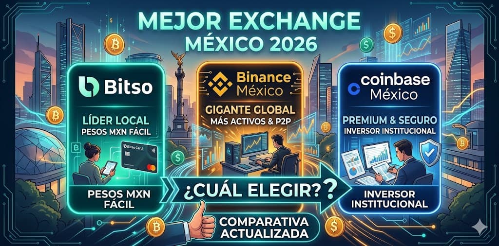 Mejor exchange en México 2026: ¿Cuál elegir para tus criptomonedas?