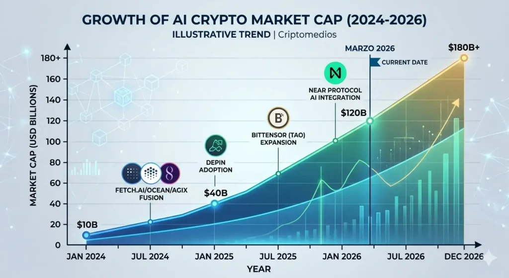 AI Crypto Market Cap from 2024 to 2026