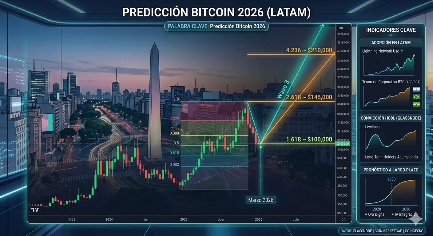 Predicción Bitcoin 2026 para Latinoamérica: ¿El año de la consolidación definitiva?