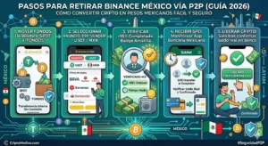 Proceso para retirar Binance México a cuenta bancaria nacional.