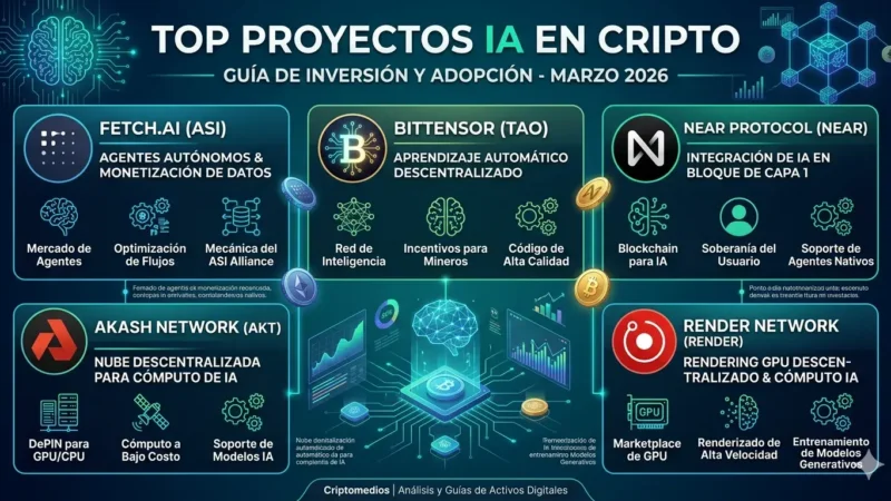 Mejores proyectos IA en criptomonedas 2026: Liderando la frontera digital