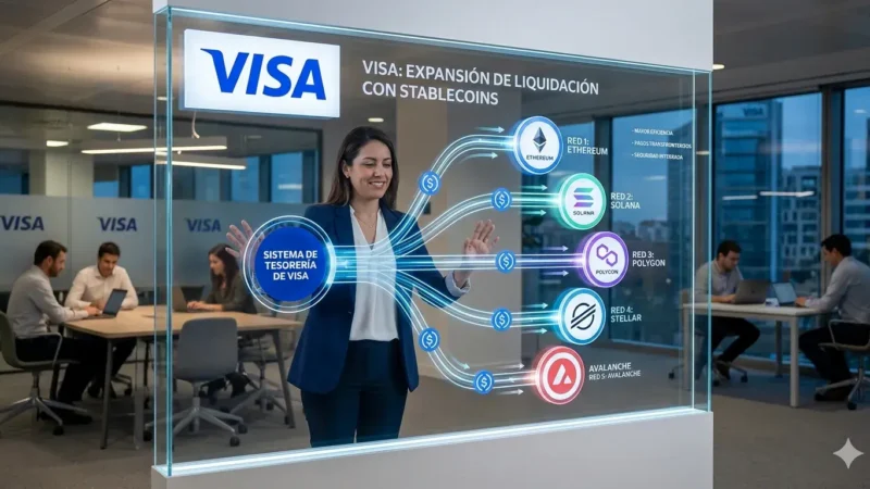 liquidación con stablecoins de Visa